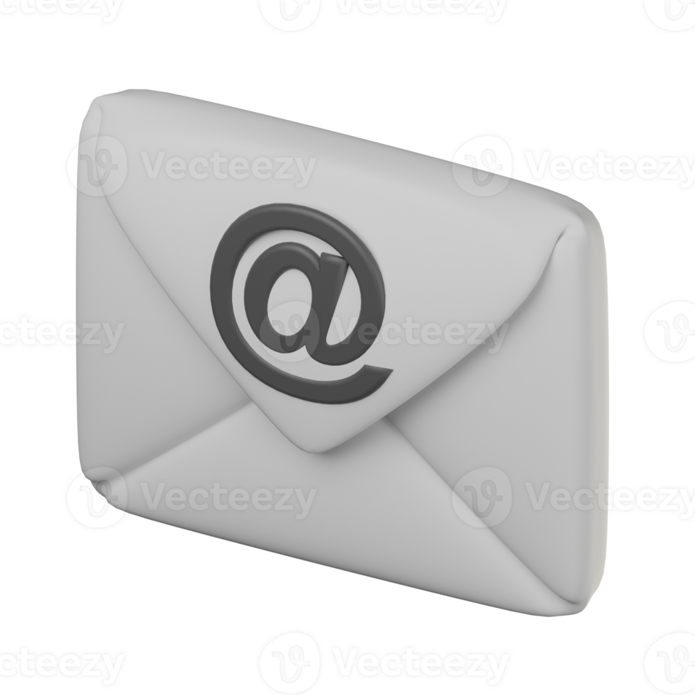 3D Email Marketing Icon Illustration Render png