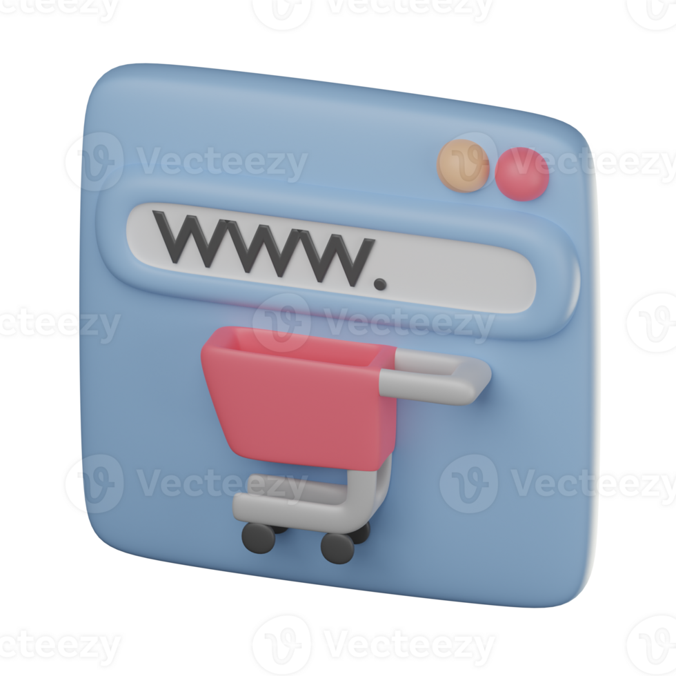 3D E Commerce Icon Illustration Render png