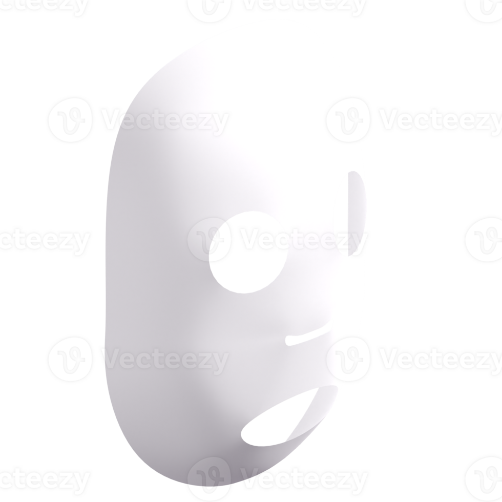 3D Face Mask Icon Illustration Render png