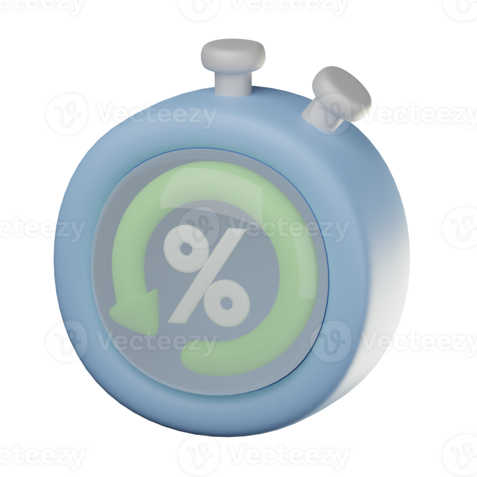 3D Flash Sale Icon Illustration Render png