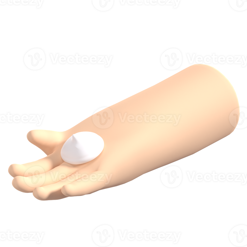 3D Hand Cream Illustration png
