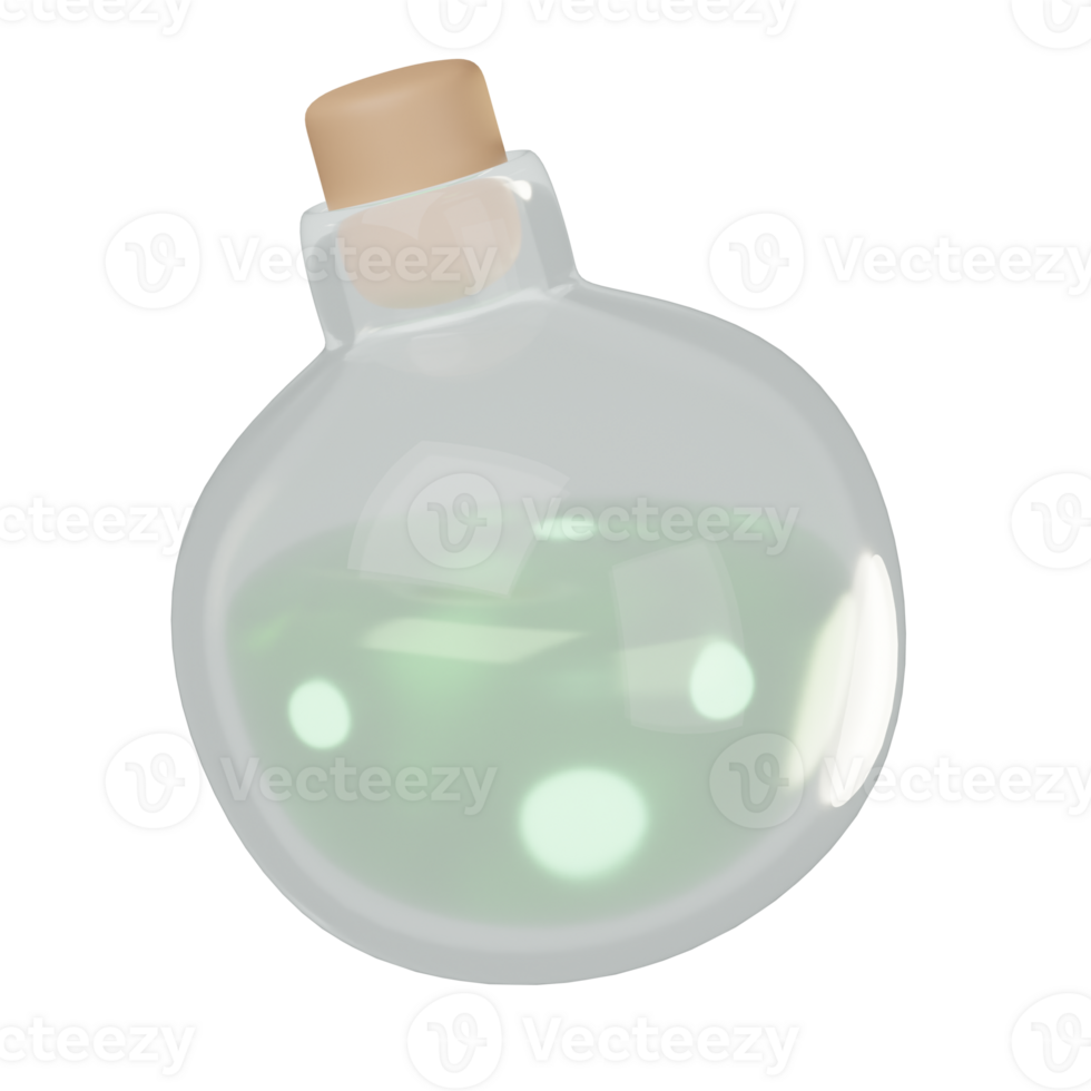 3D Health Potion Icon Illustration Render png