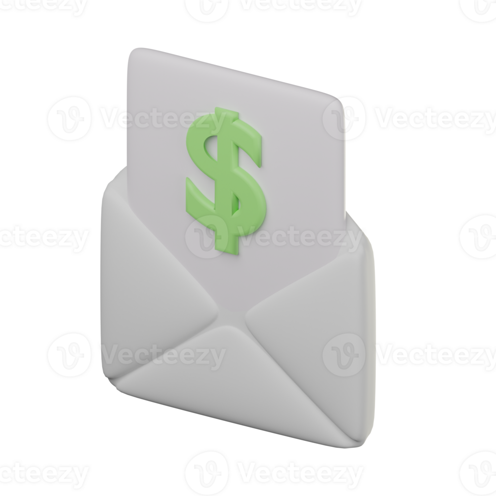 3D Invoice Icon Illustration Render png