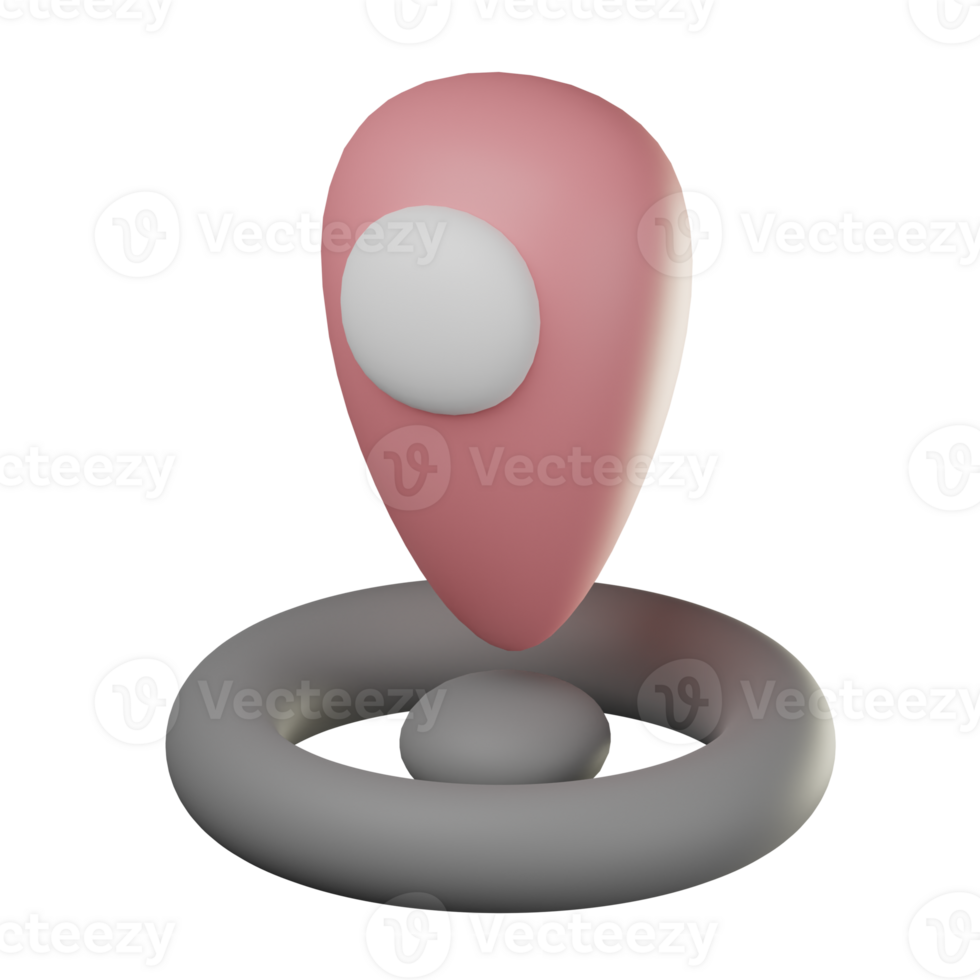 3D Location Icon Illustration Render png