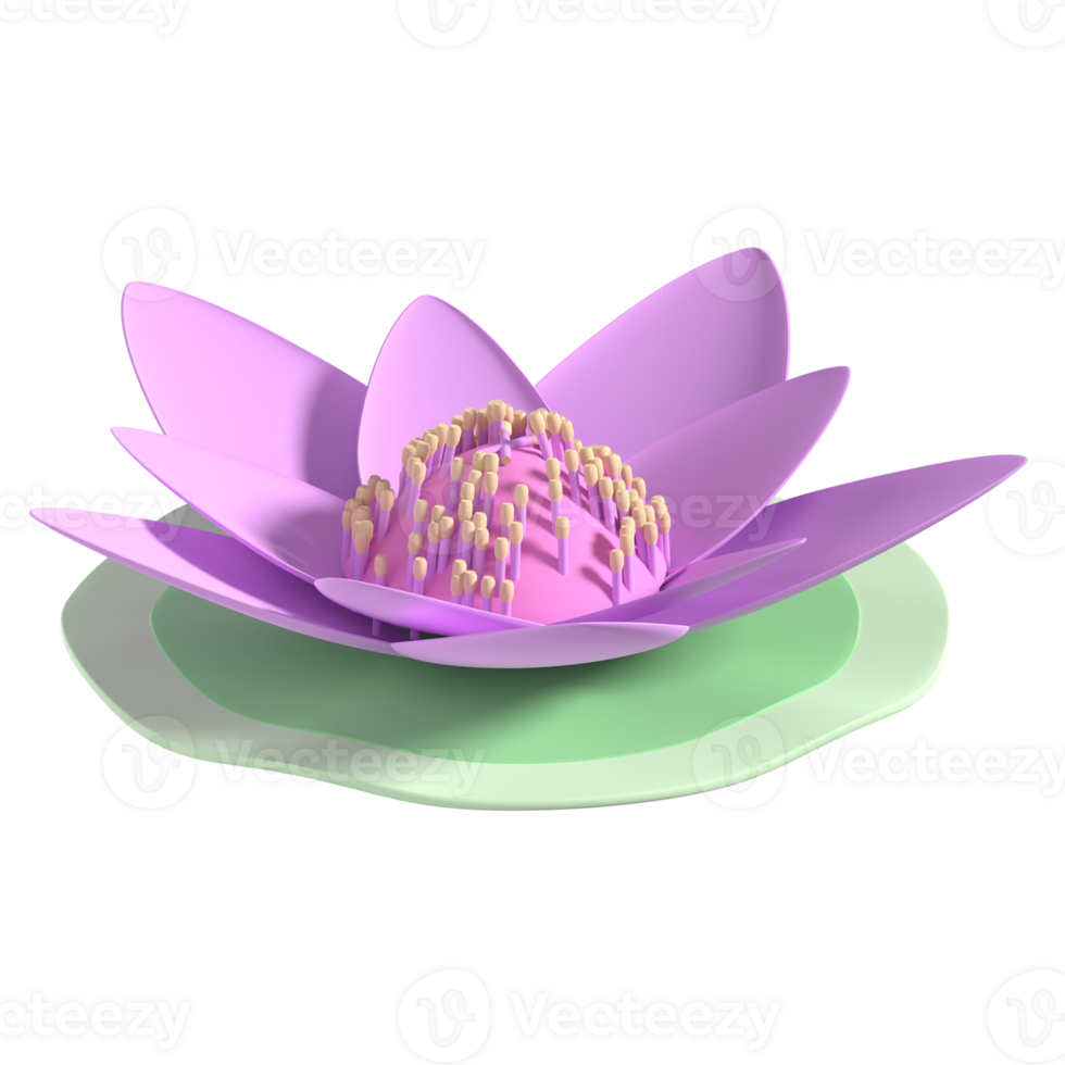 3D Lotus Illustration png