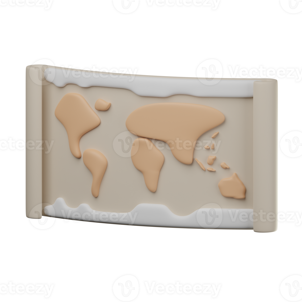3D Maps Icon Illustration Render png