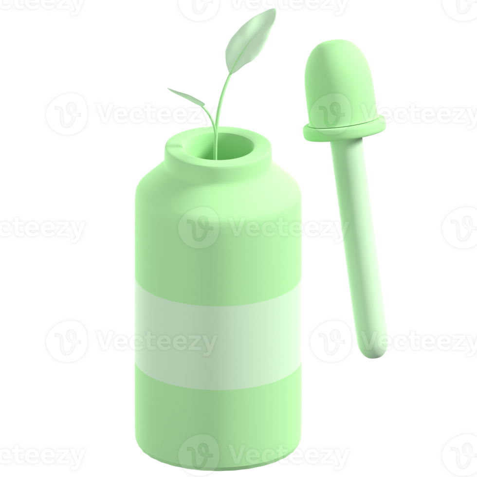 3D Organic Oil Illustration png