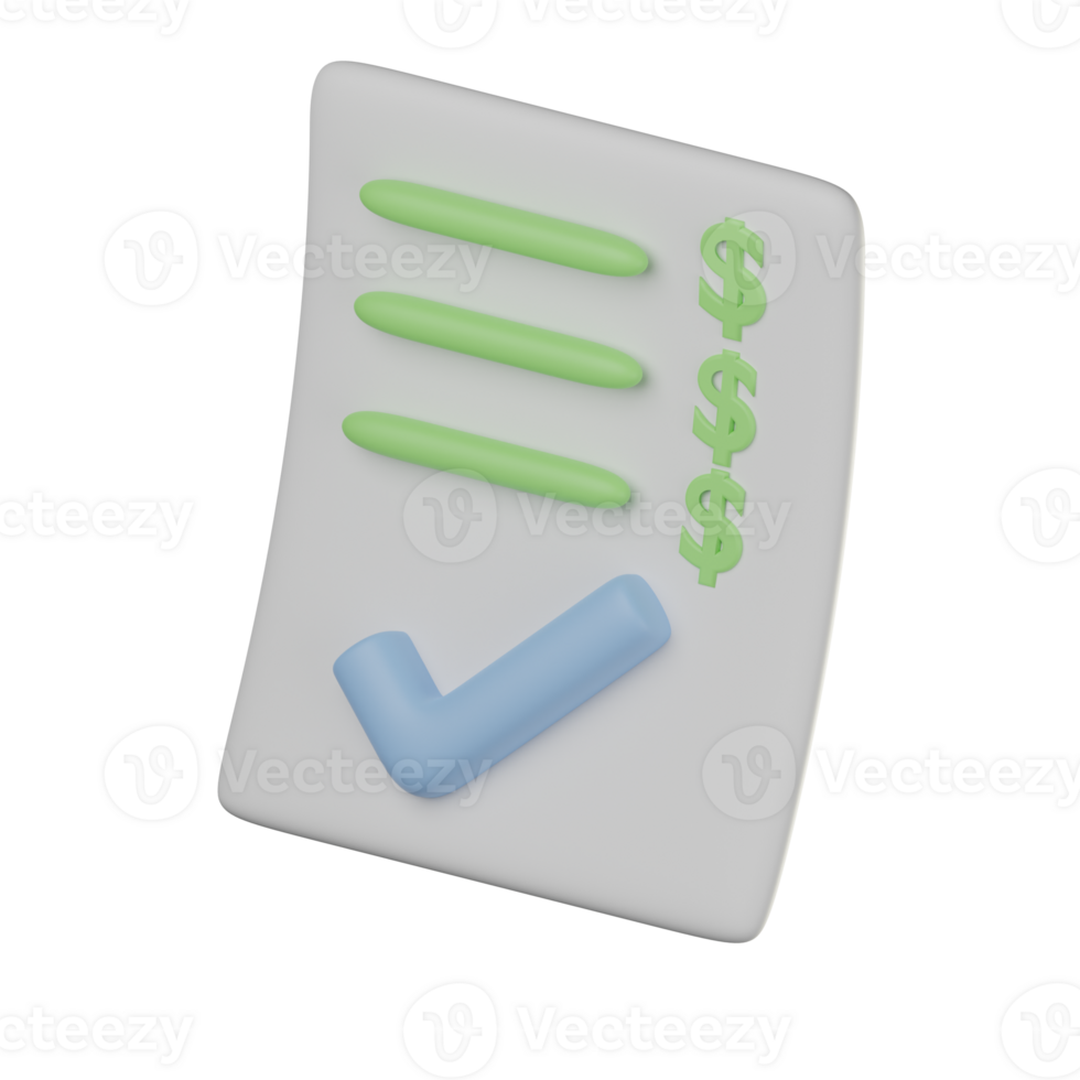 3D Paid Icon Illustration Render png