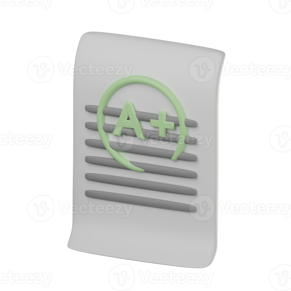 3D Perfect Grade Illustration png