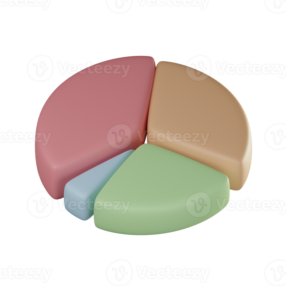 3D Pie Chart Icon Illustration png