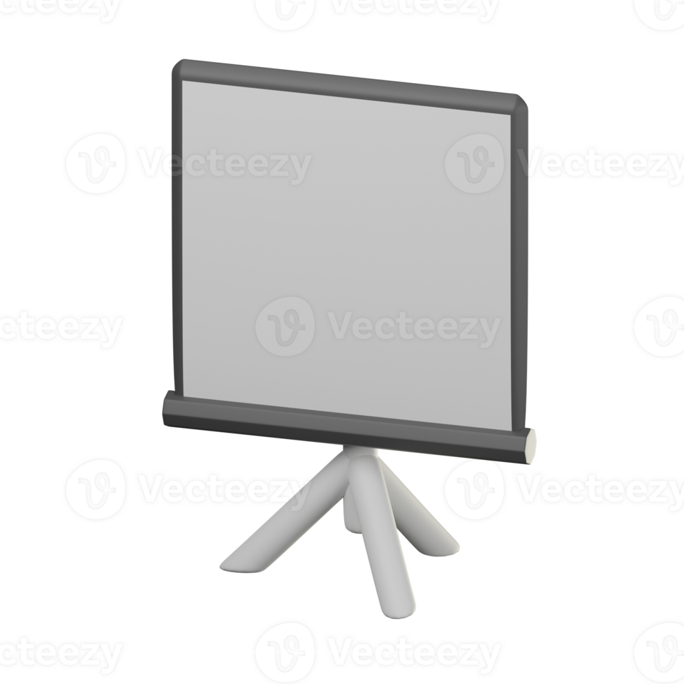 Cute 3D Presentation Icon Illustration Render png