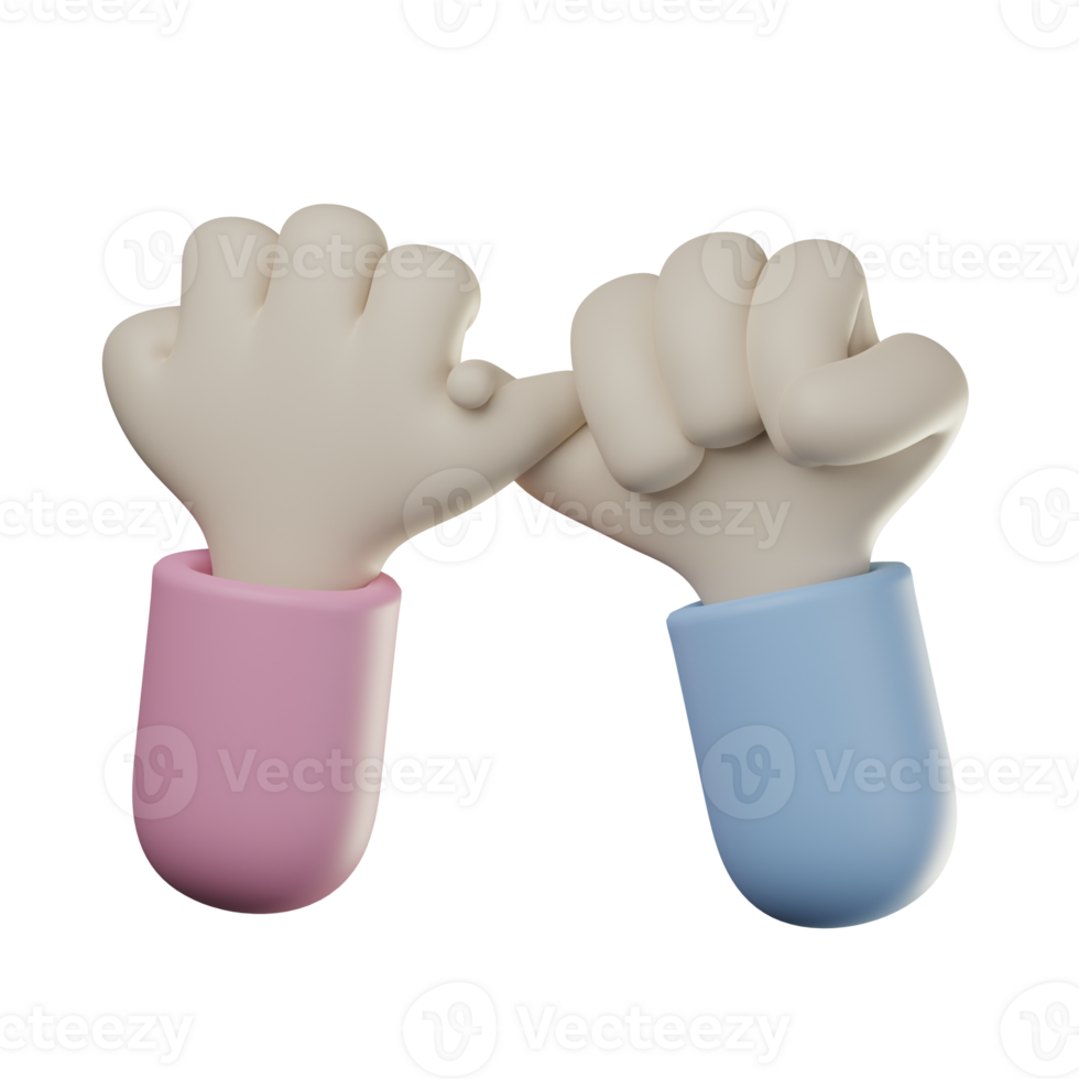 3D Promise Hand Icon Illustration Render png