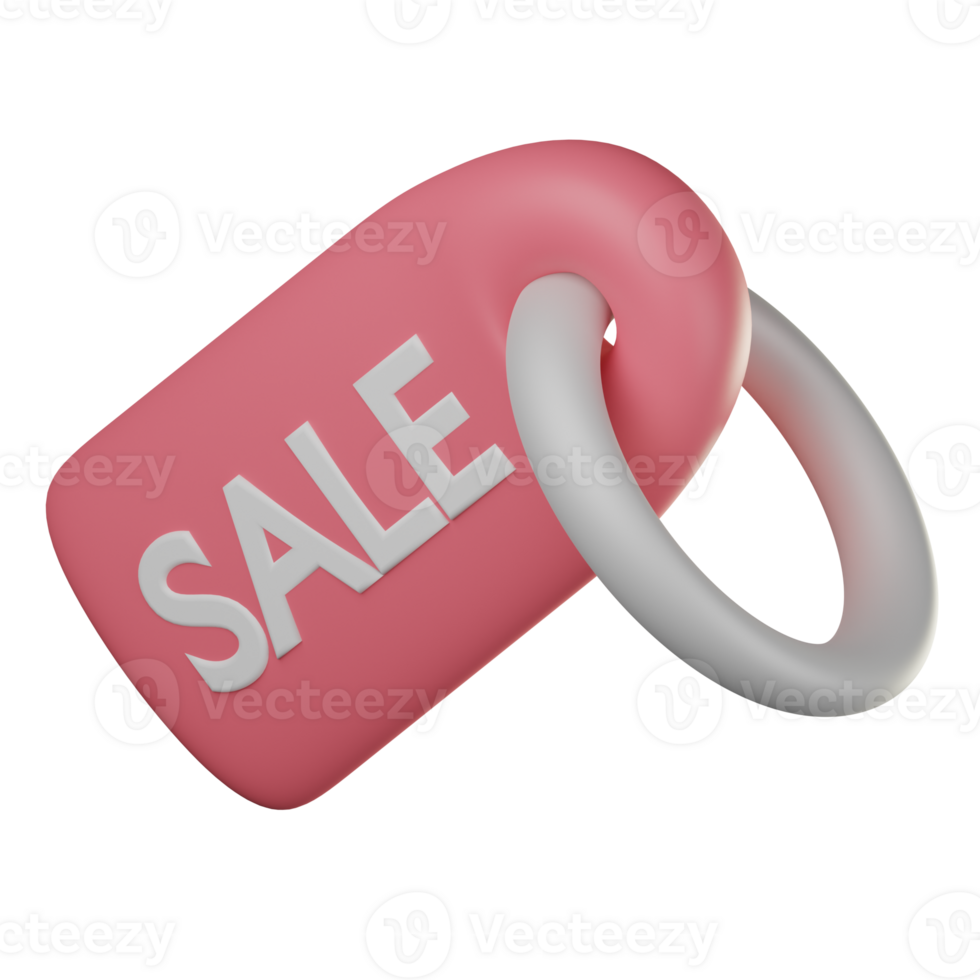 3D Sale Tag Icon Illustration Render png