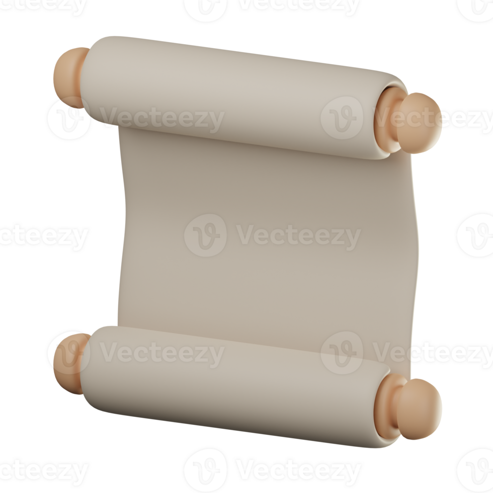 3D Scroll Message Icon Illustration Render png