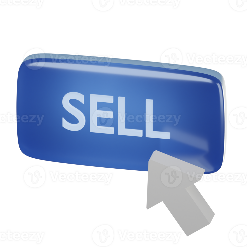3D Sell Icon Illustration Render png