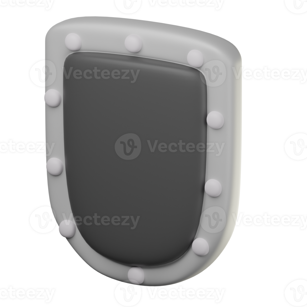 3D Shield Icon Illustration Render png