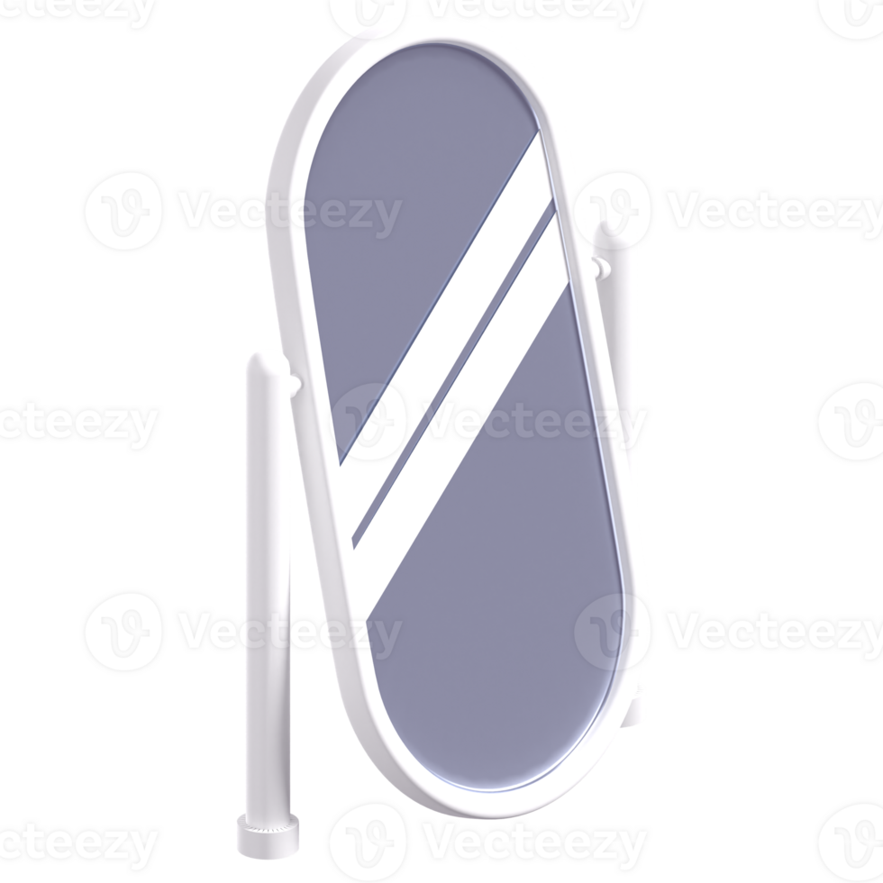 3D Standing Mirror Illustration png