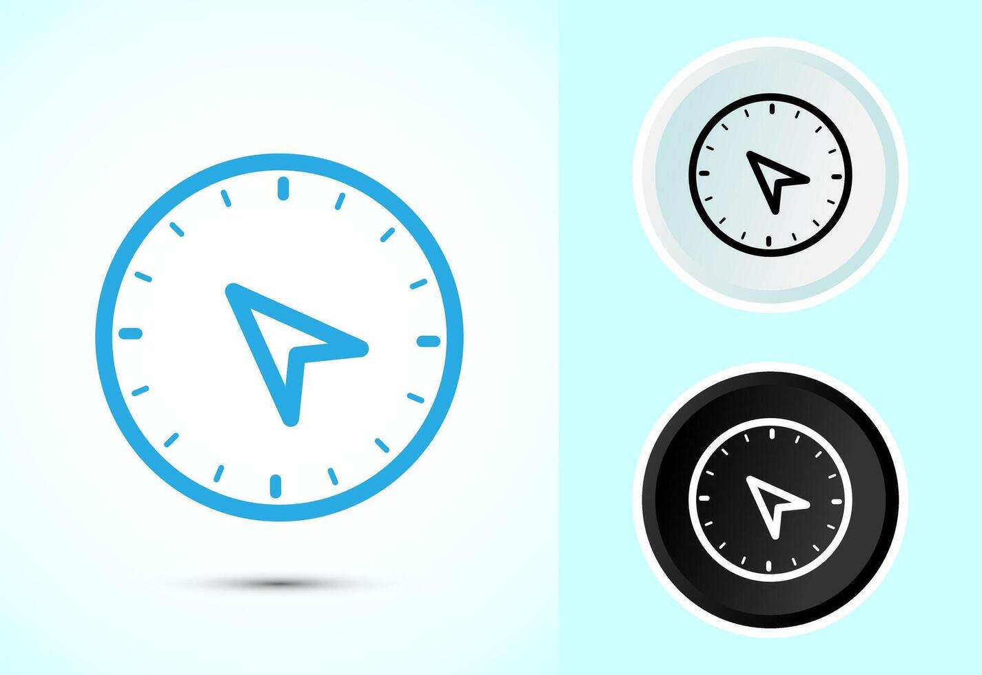 Compass icon design, Navigation sign symbol for apps and websites vector