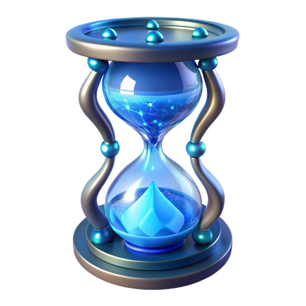 3D Hourglass Abstract Background Illustration png