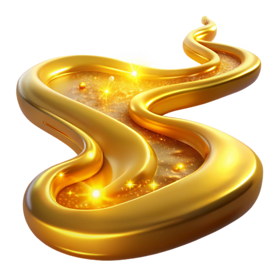 Golden Abstract 3D Background png