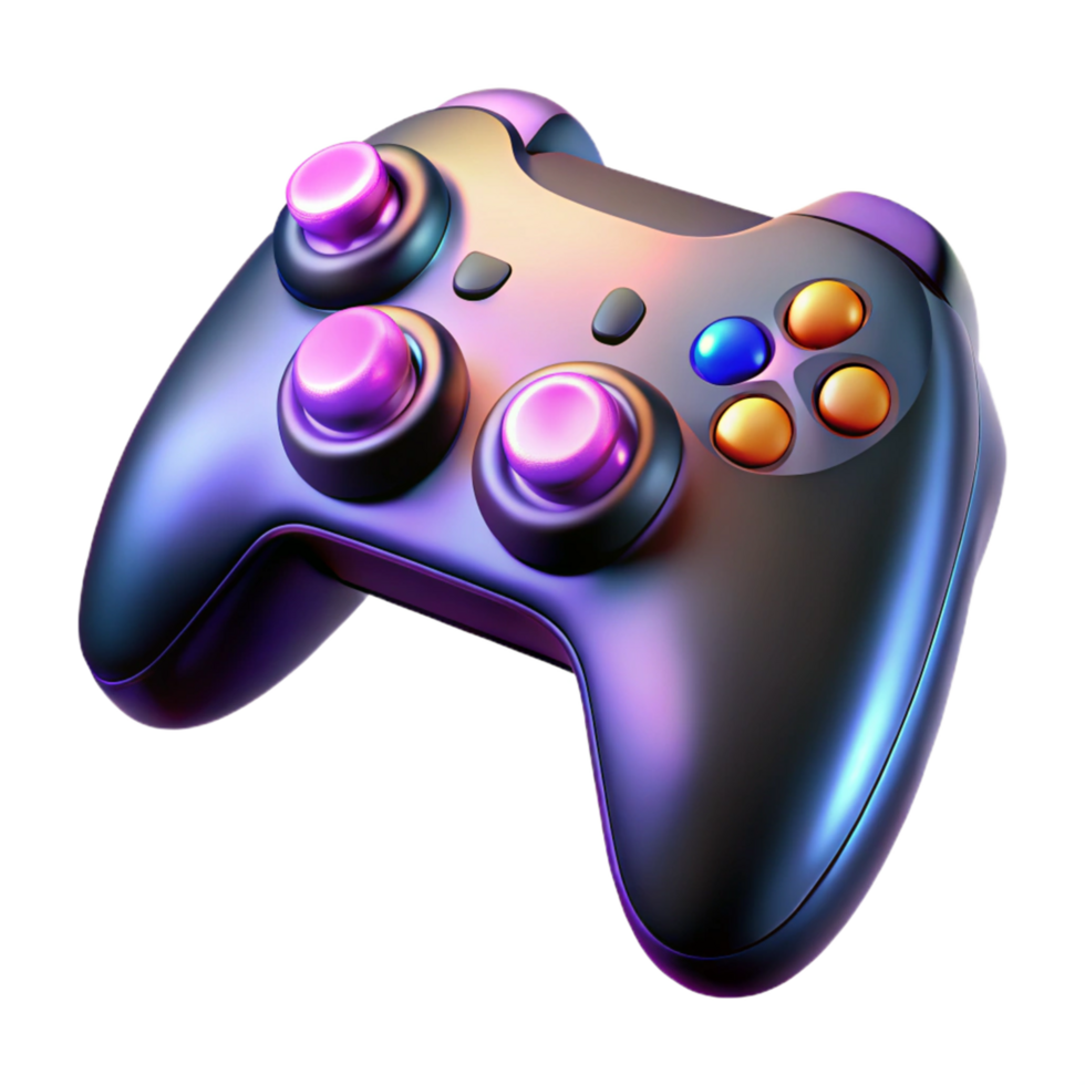 3D Render of a Gaming Controller png