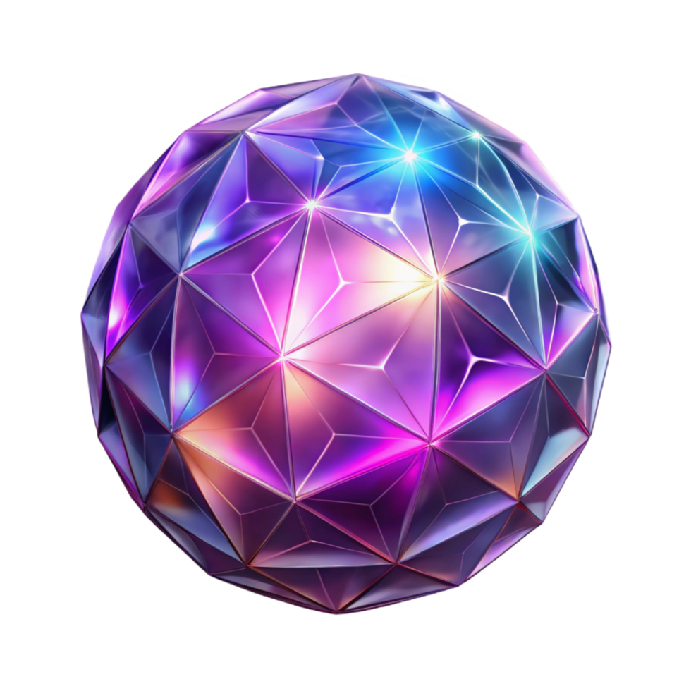 Iridescent 3D Sphere Abstract Background png