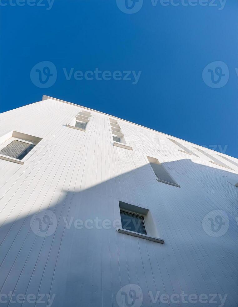 Architectural Beauty Low Angle View of White Building Under Clear Sky photo