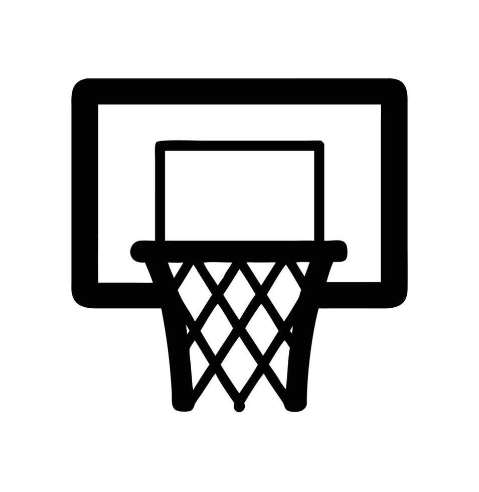 A basketball ring silhouette illustration vector