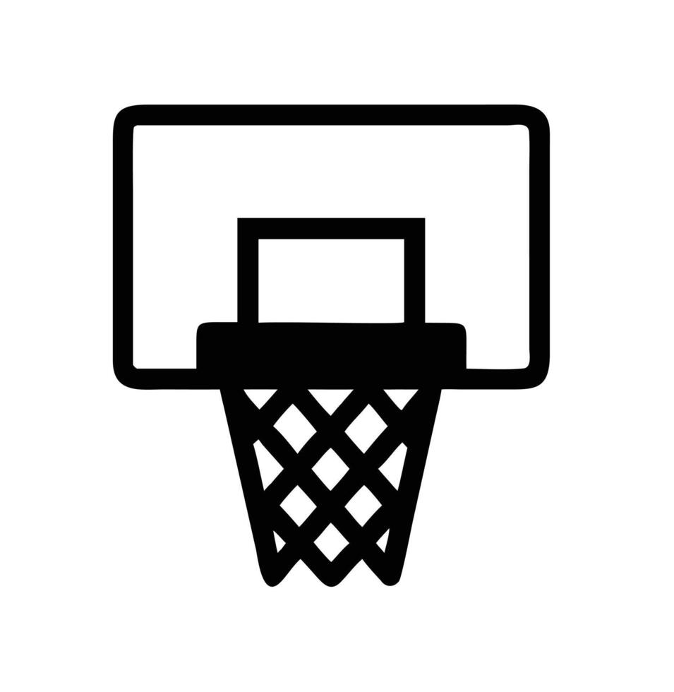 A silhouette of basketball ring icon illustration vector