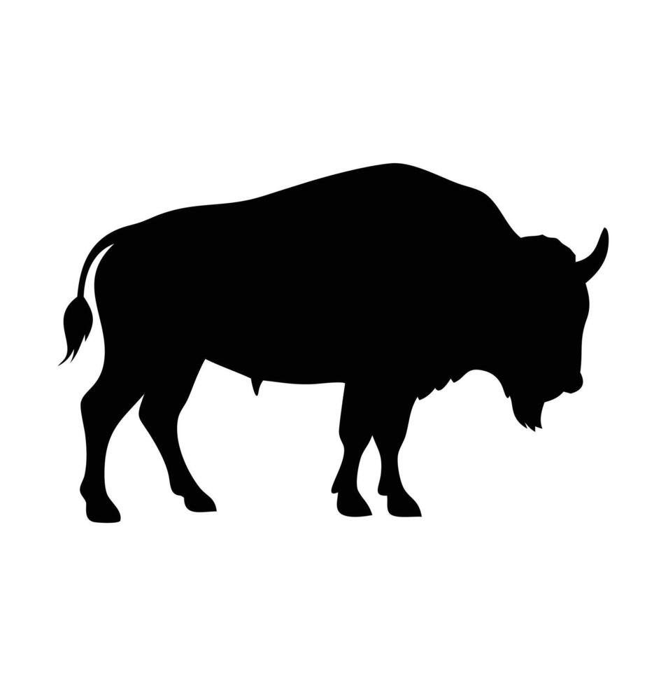 A bull black silhouette illustration vector