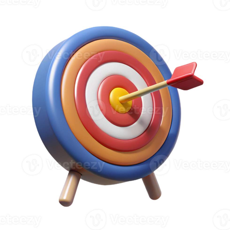 Detailed target design for archery practice png