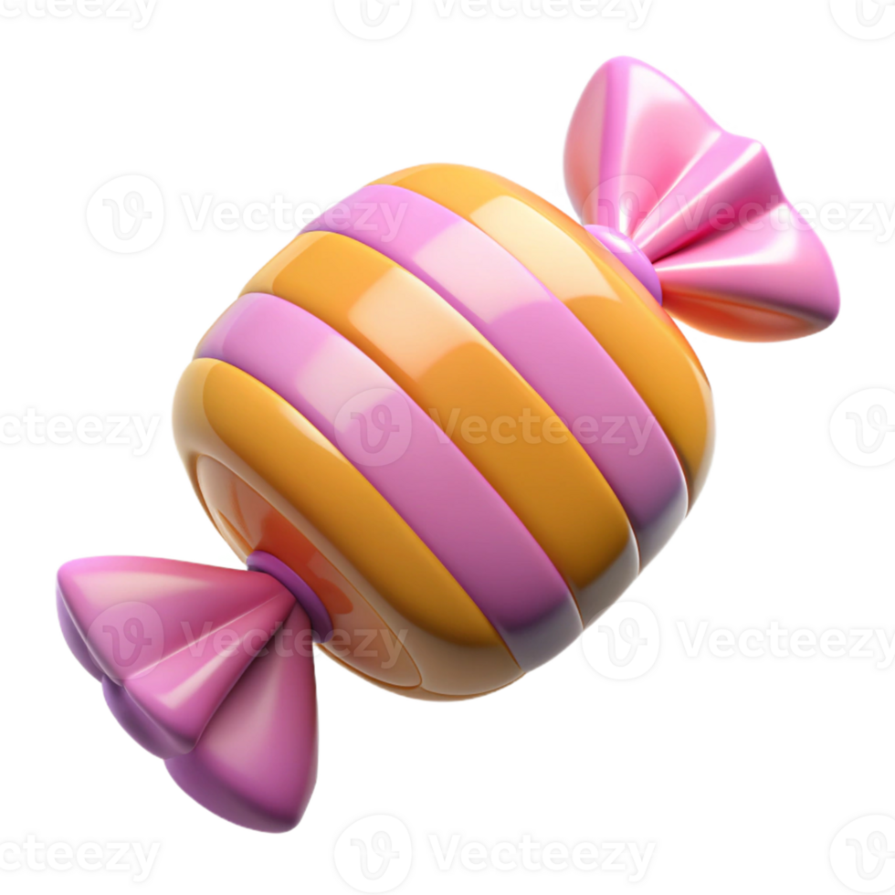 Realistic candy design for playful concepts png