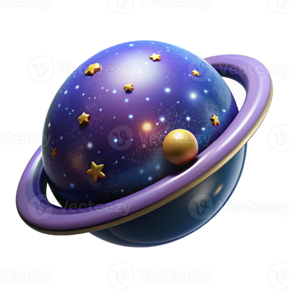 Realistic 3D galaxy design for space themes png