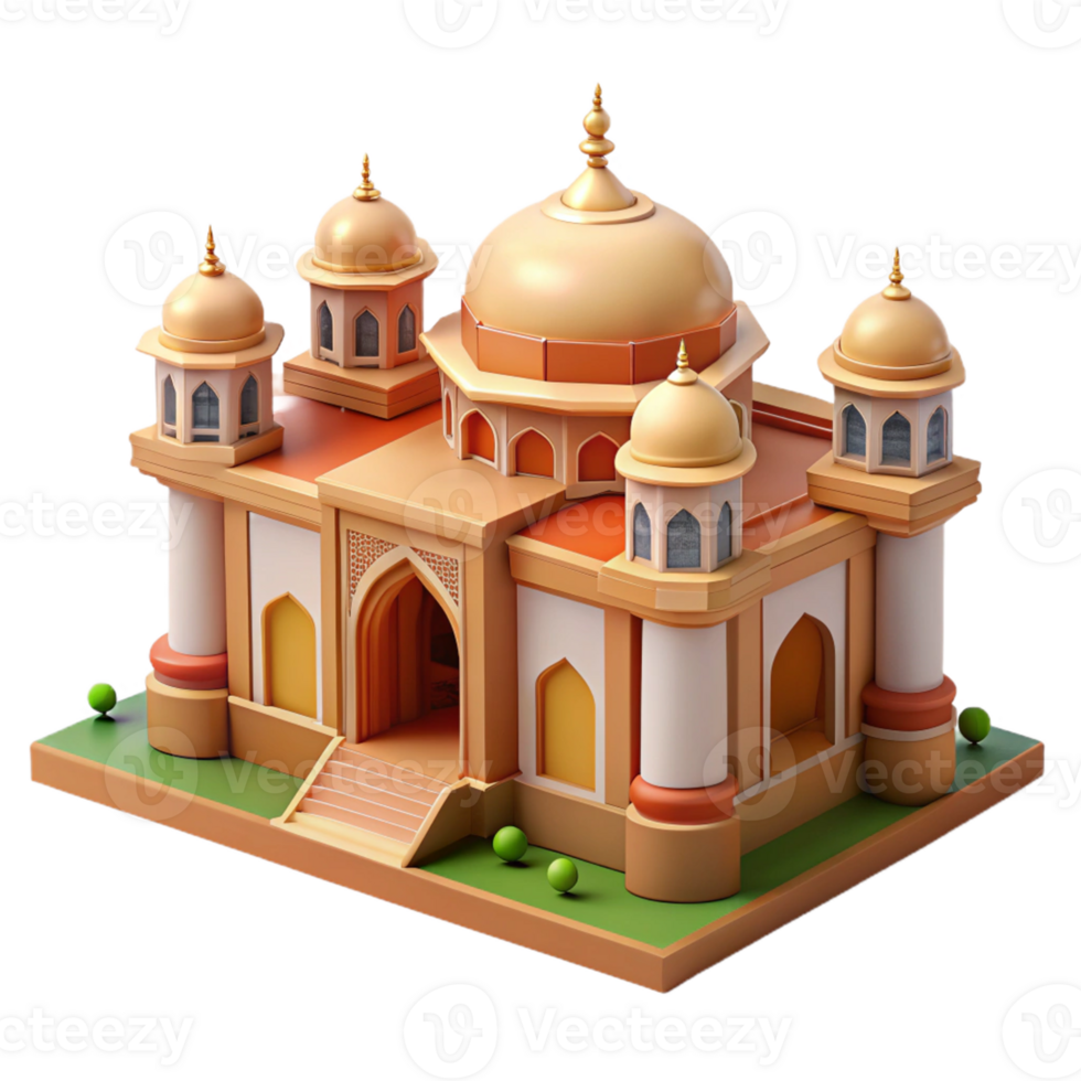 Iconic Indian tourist site with domes and arches png