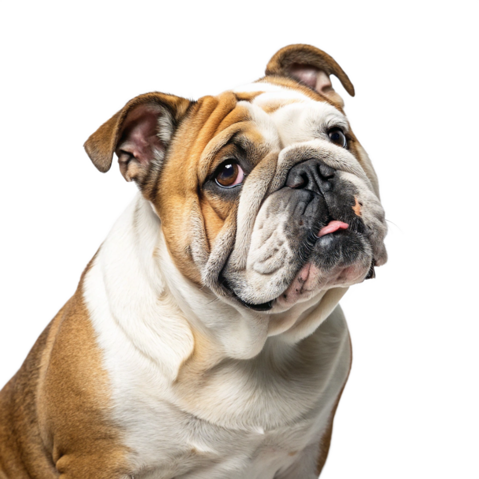 Bulldog portrait animal photography studio environment close-up view pet concept png