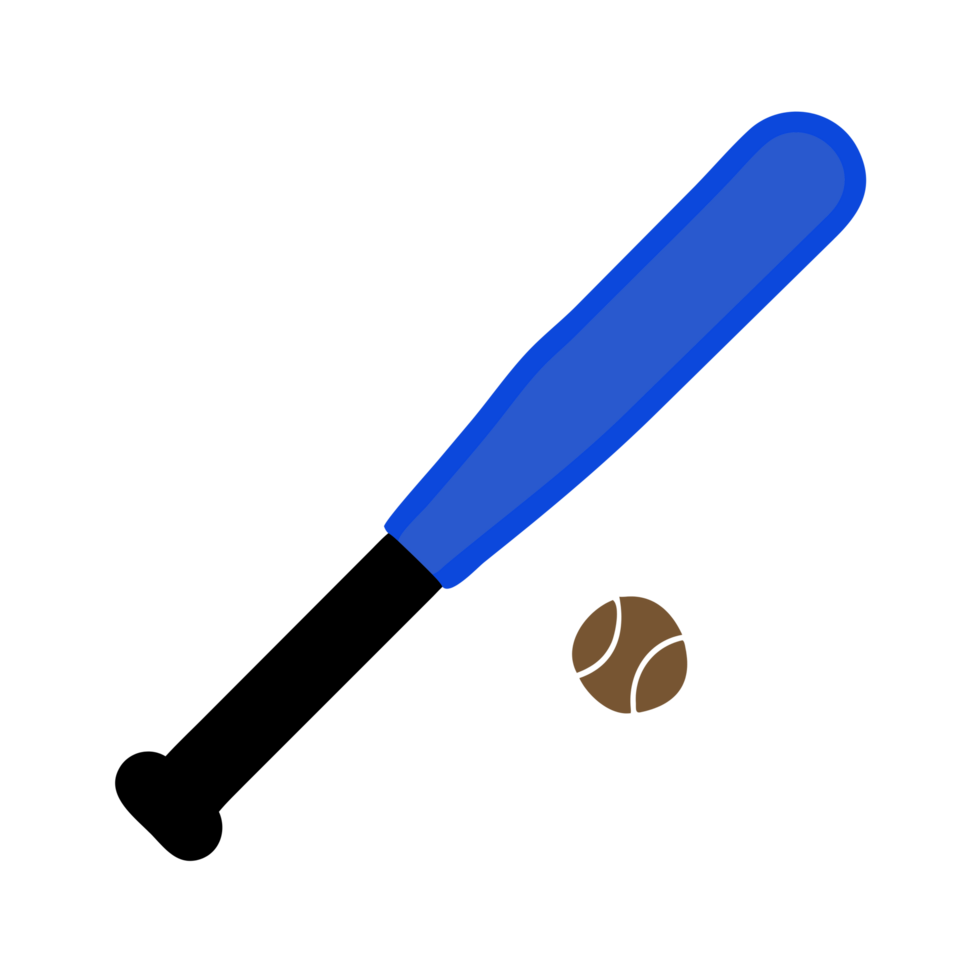Baseball bat swinging action sports field graphic illustration bright environment side view motion concept png