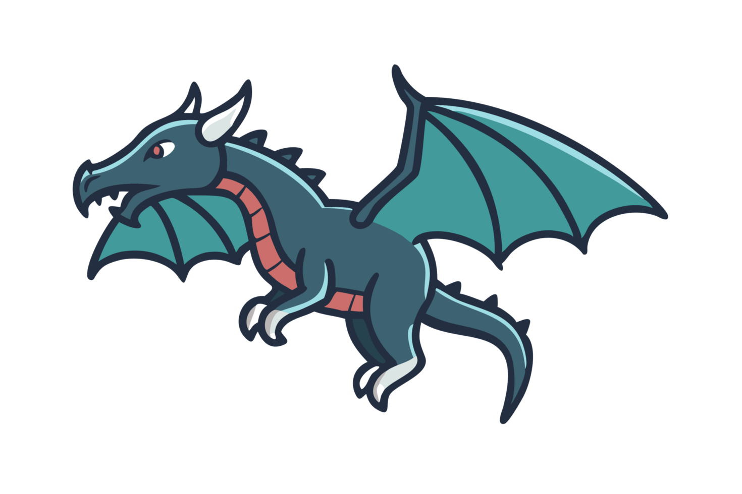 Dynamic kawaidragon flight fantasy realm illustration whimsical environment aerial view adventure concept png