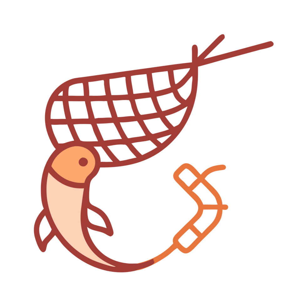 Shrimp iconography cultural symbol coastal region graphic design vibrant environment artistic viewpoint seafood representation png