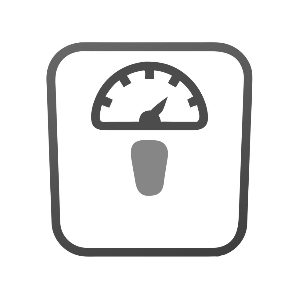 Minimalist weight scale icon symbolizing balance and health digital design modern environment flat viewpoint simple concept png
