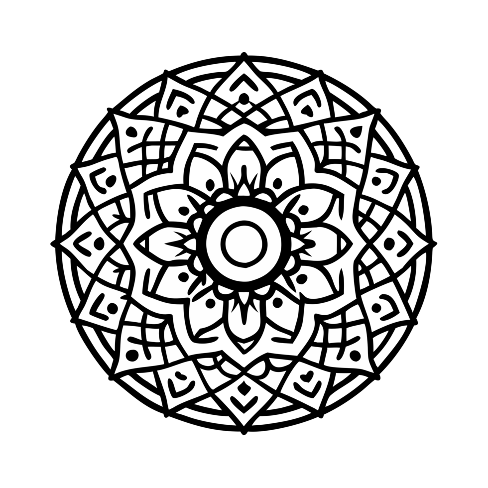 Intricate mandala design circular art graphic illustration creative environment aesthetic viewpoint spiritual concept png
