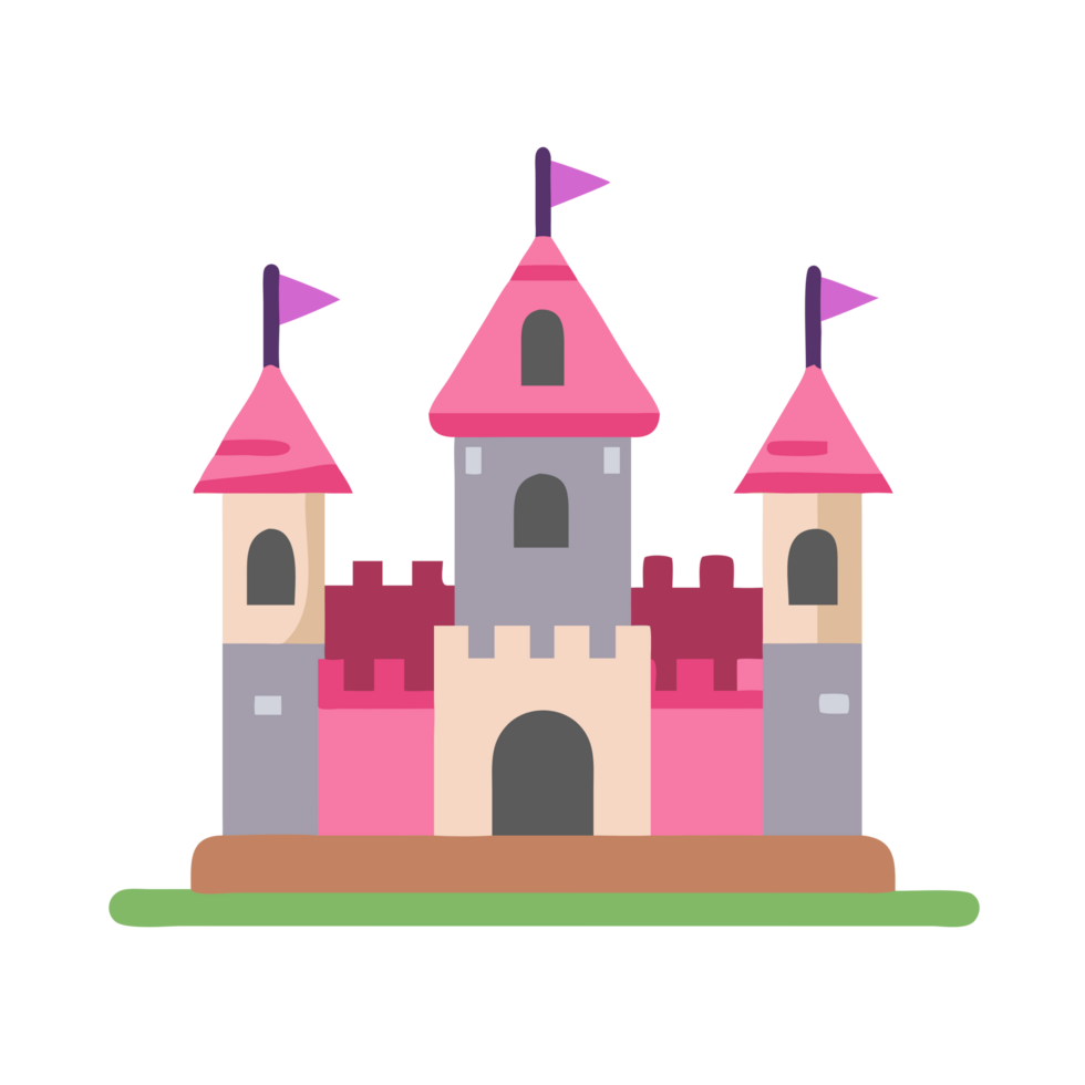 Whimsical princess castle fantasy world digital art vibrant environment enchanting view fairy tale concept png