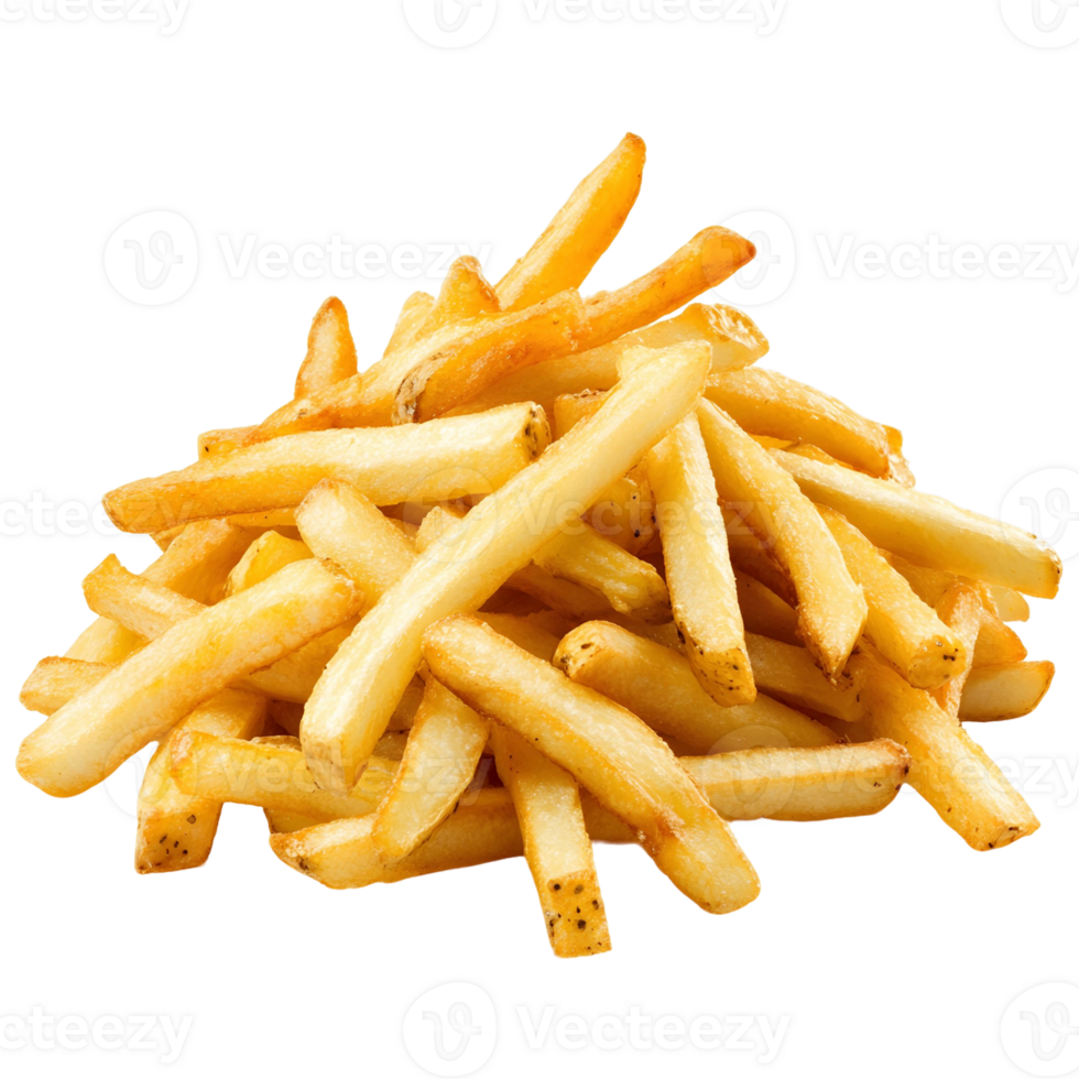 Golden crispy fries piled high and ready to enjoy png
