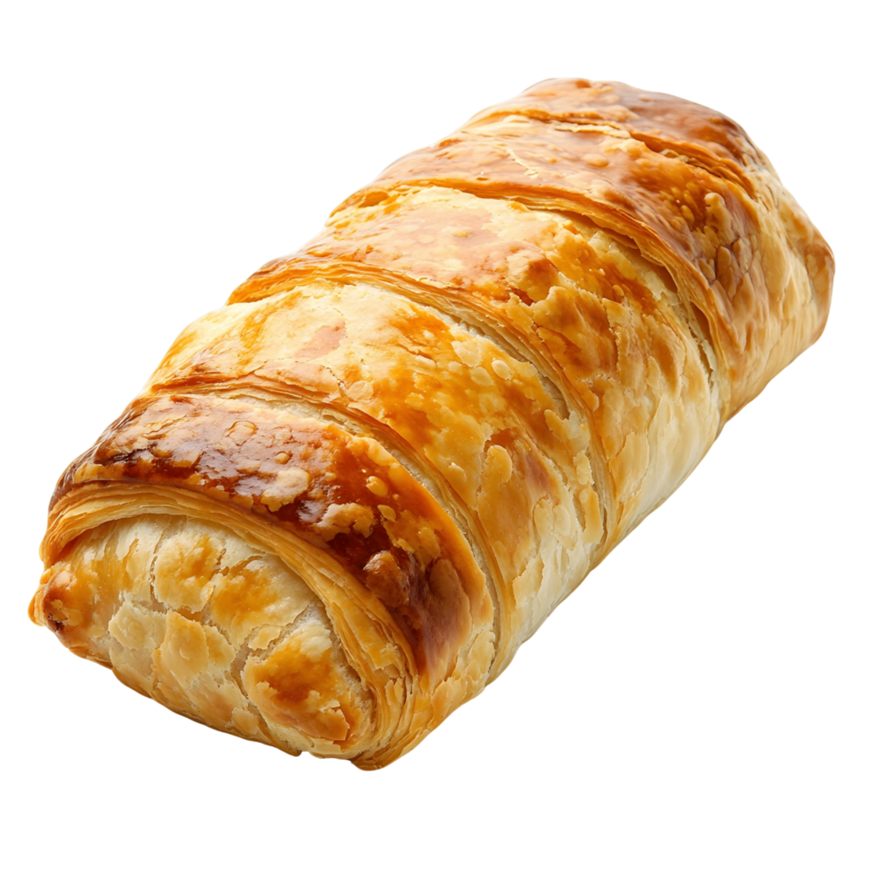 Long, thin, golden brown pastry with a brown crust png