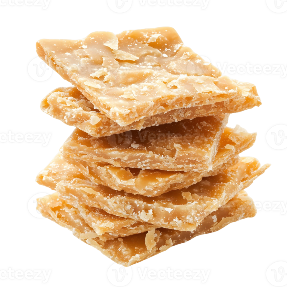 Stack of brown cookies with a white background png