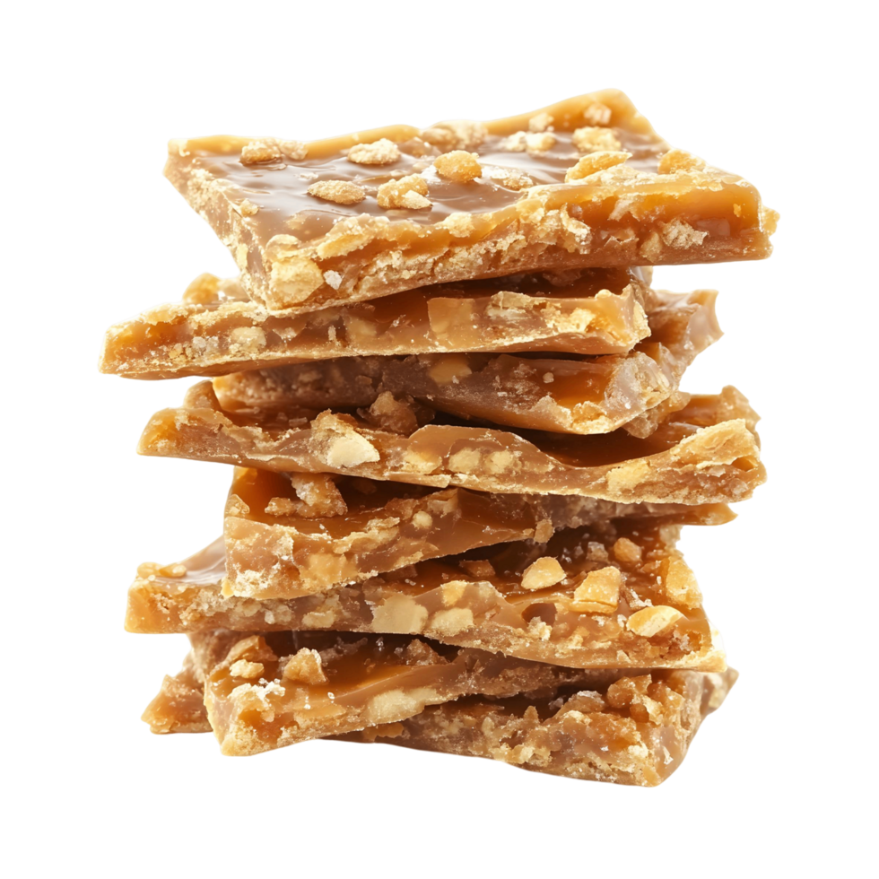 Stack of peanut brittle cookies png