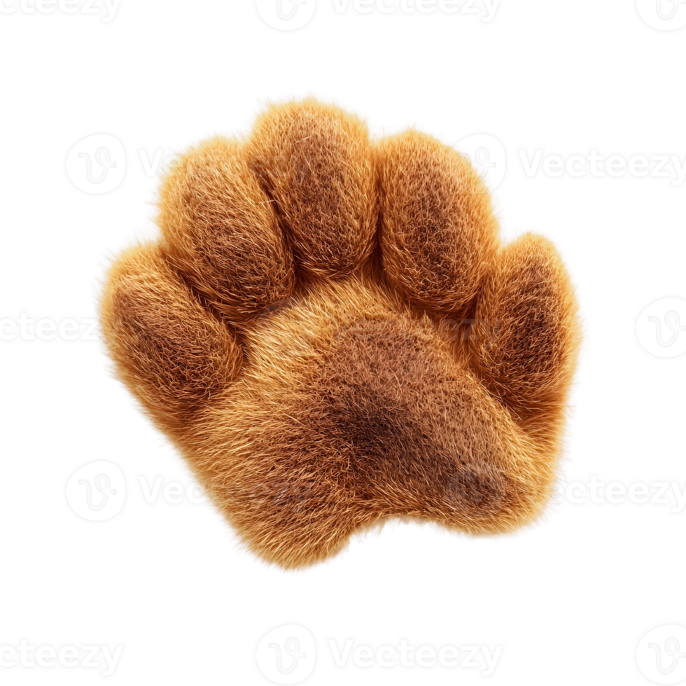 Paw print is shown on a white background png