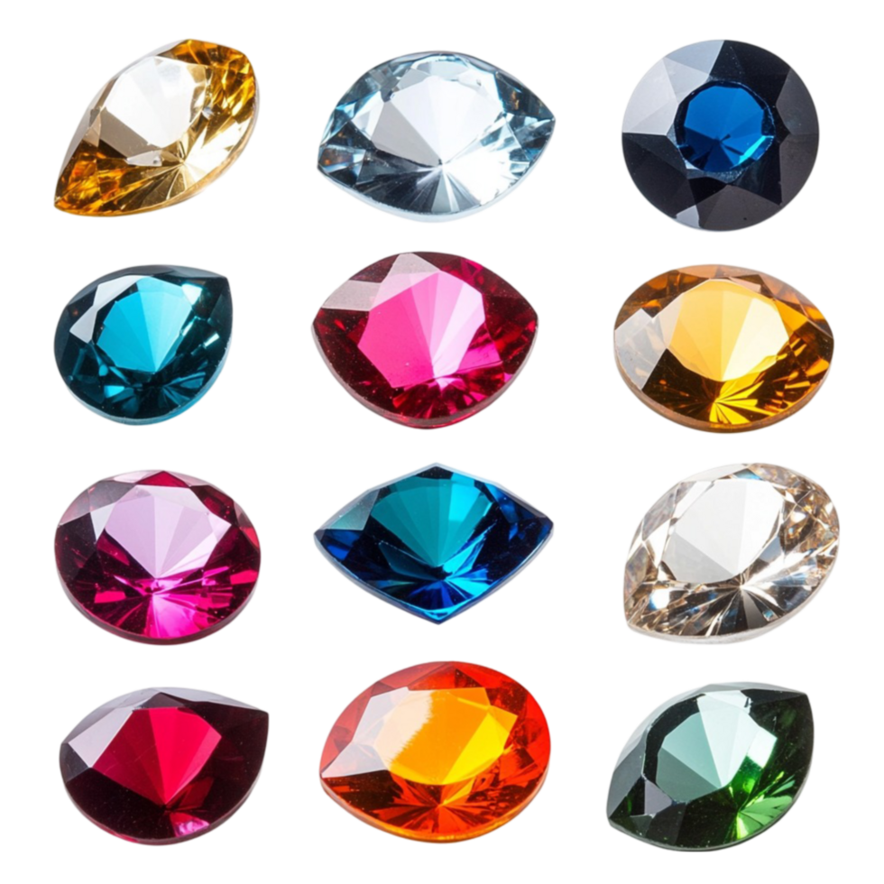 Shiny Oval Gemstones Collection png
