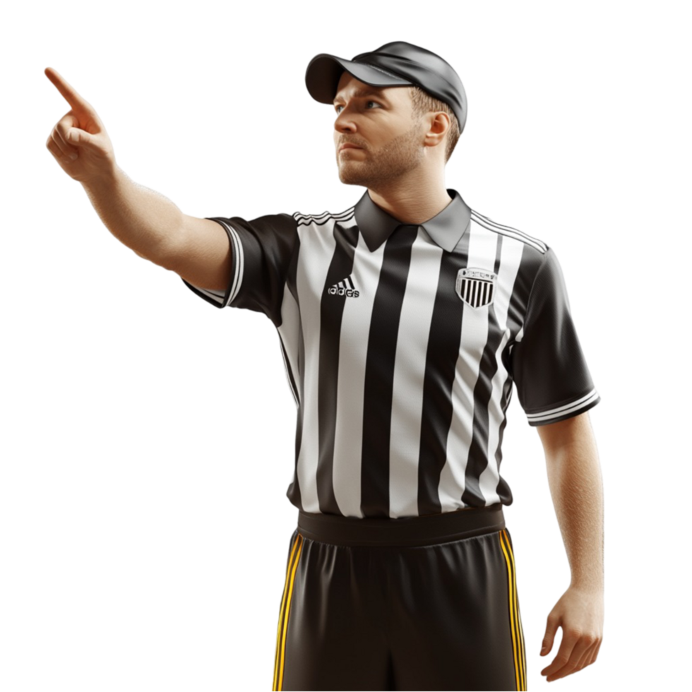 Sports Referee Signaling to the Side png