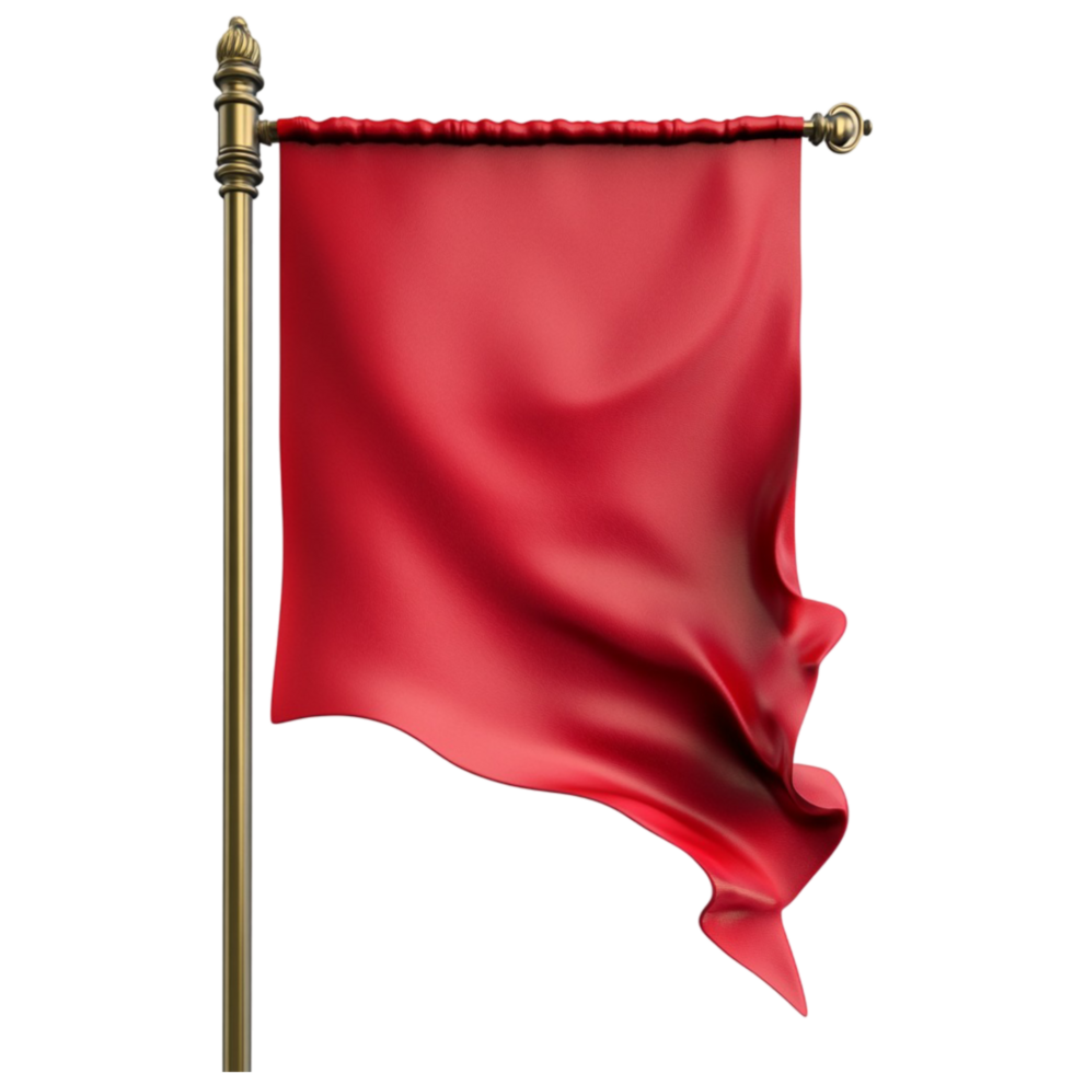 Red Flag on Golden Pole png