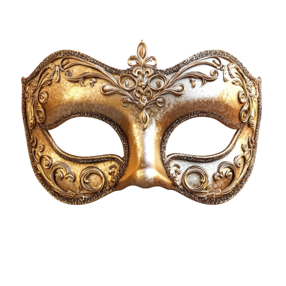 Gold and Silver Venetian Mask png